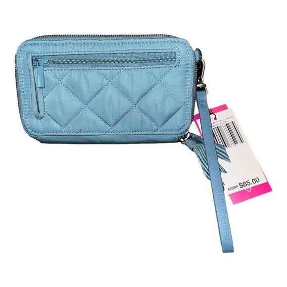 Vera Bradley Blue Oar RFID All in One Crossbody Wallet Bag Performance Twill NWT - Picture 2 of 7